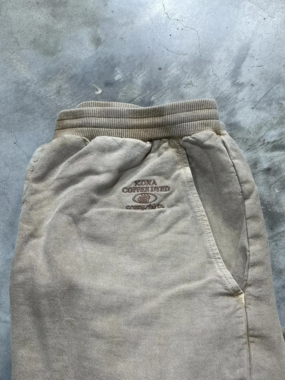 Hawaii Kona Coffee Dyed Preowned Large Jogger Pants
